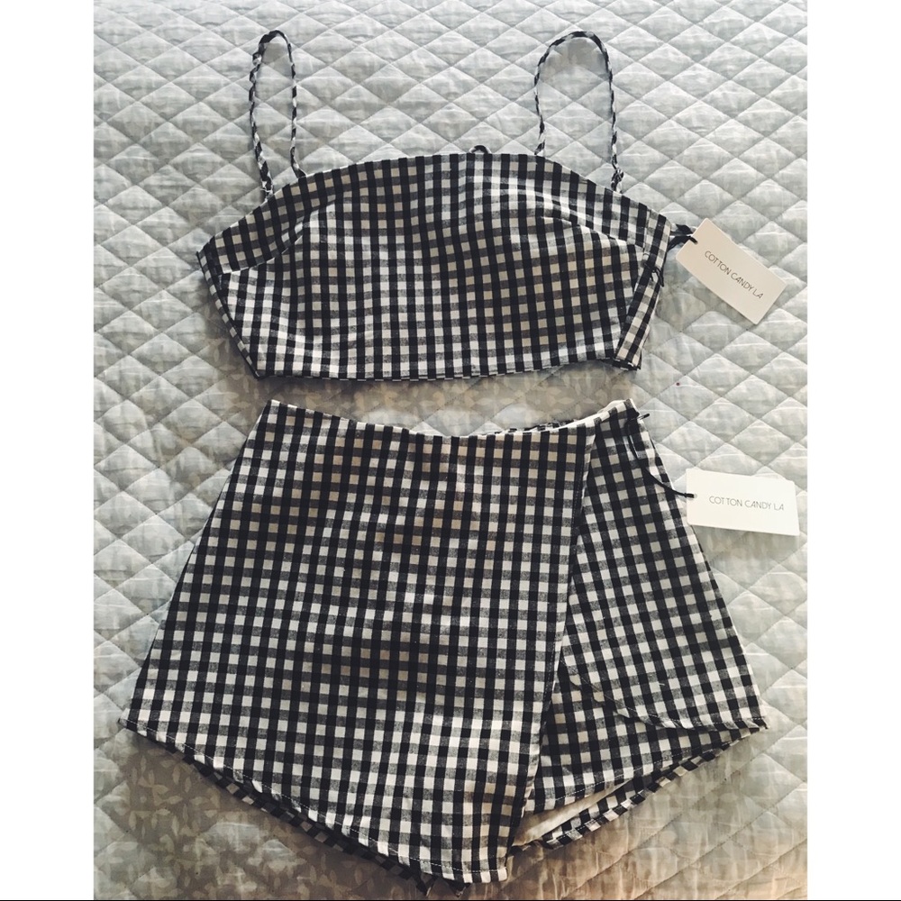 BNWT gingham two piece set